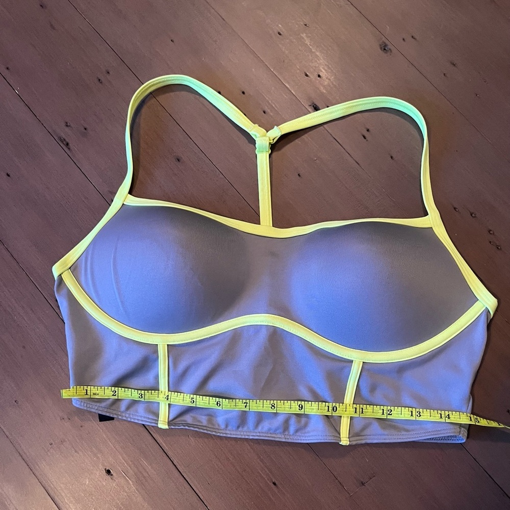 Pink by Victoria’s Secret Women's Gray and Yellow Sports Bra - Picture 5 of 5